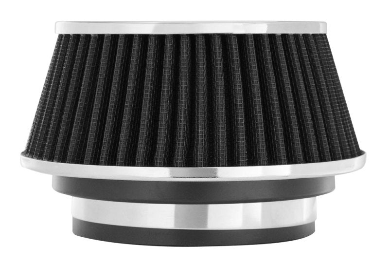 Spectre Adjustable Conical Air Filter 2-1/2in. Tall (Fits 3in. / 3-1/2in. / 4in. Tubes) - Black Air Filters - Universal Fit Spectre