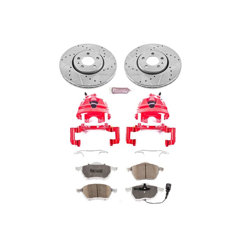 Power Stop 99-10 Volkswagen Beetle Front Z26 Street Warrior Brake Kit w/Calipers Brake Kits - Performance D&S PowerStop
