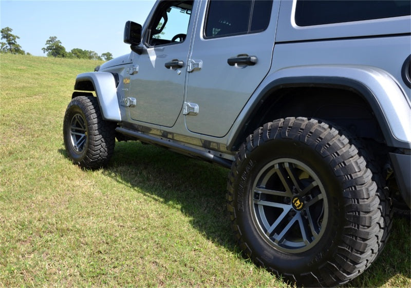 N-Fab Trail Slider Steps 07-17 Jeep Wrangler JK 4dr - SRW - Textured Black Body Armor & Rock Rails N-Fab