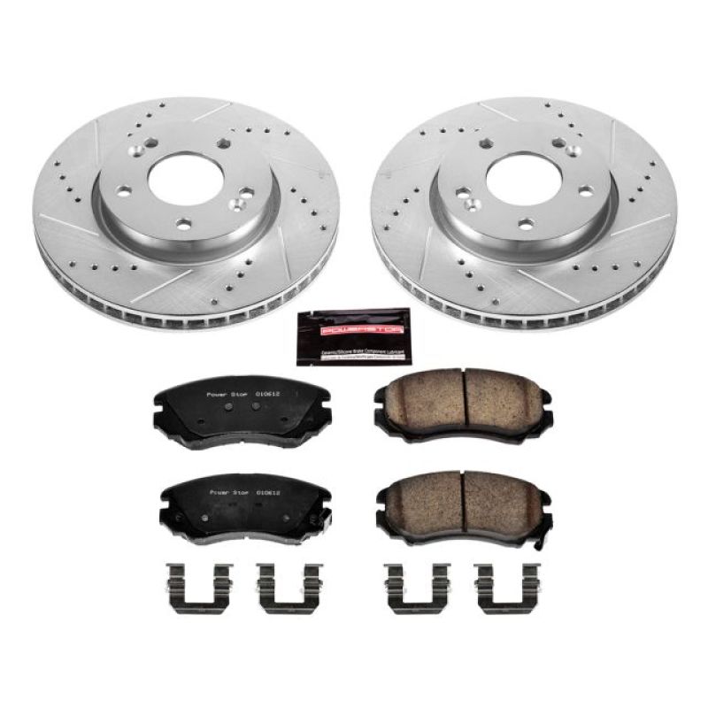 Power Stop 10-11 Kia Soul Front Z23 Evolution Sport Brake Kit Brake Kits - Performance D&S PowerStop