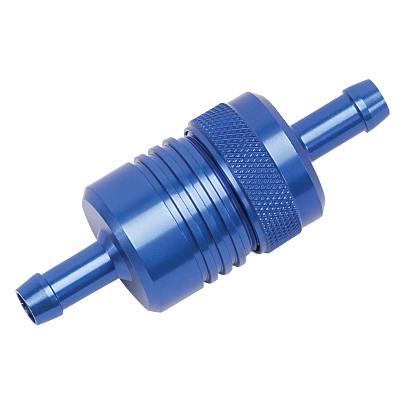 Russell Performance Blue Street Fuel Filter (3in Length 1-1/8in diameter 5/16in inlet/outlet) Fuel Filters Russell