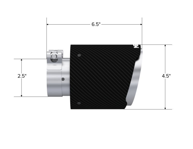MBRP Universal Carbon Fiber Tip 2.5in ID / 4.5in OD Out / 6.5in Length Angle Cut Dual Wall Tips MBRP