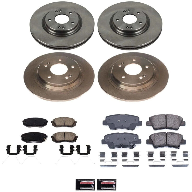 Power Stop 22-23 Hyundai Kona Front and Rear Autospecialty Brake Kit Brake Kits - OE PowerStop