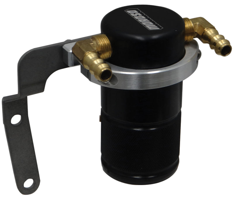 Moroso 14-19 Chevrolet Corvette (Non ZO6) Air/Oil Separator Catch Can - Small Body - Billet Alum -Bk Oil Catch Cans Moroso