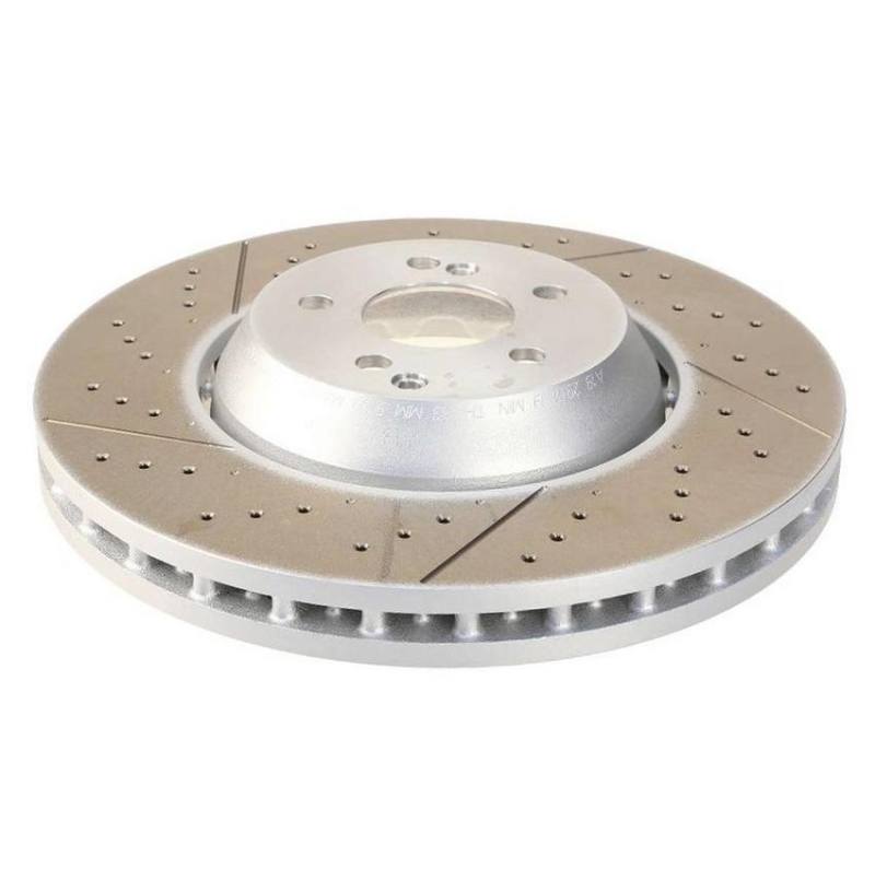 SHW 11-15 Mercedes-Benz C63 AMG 6.3L Front Drilled-Slotted Lightweight Brake Rotor (2124210512) Brake Rotors - Slot & Drilled SHW Performance