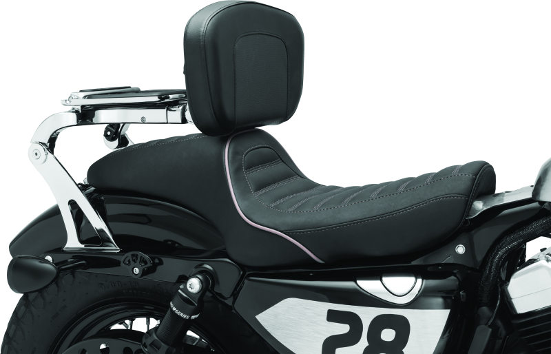 Kuryakyn Fixed Mounts Multi-Purpose Driver & Passenger Backrest 04-22 XL Models Chrome Seats Kuryakyn