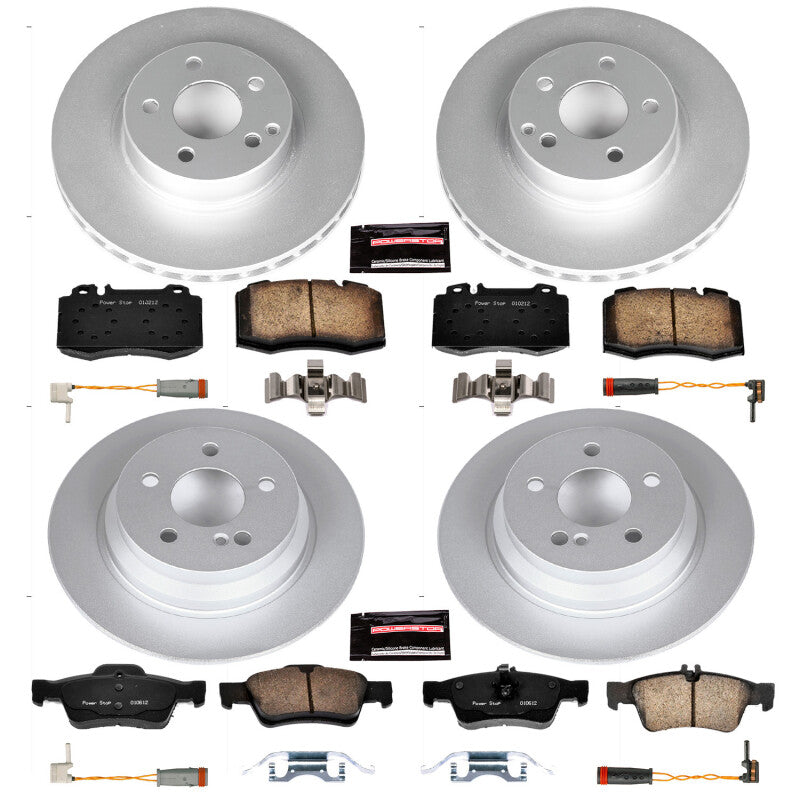 Power Stop 2006 Mercedes-Benz E350 Front and Rear Z23 Coated Brake Kit Brake Kits - Performance D&S PowerStop