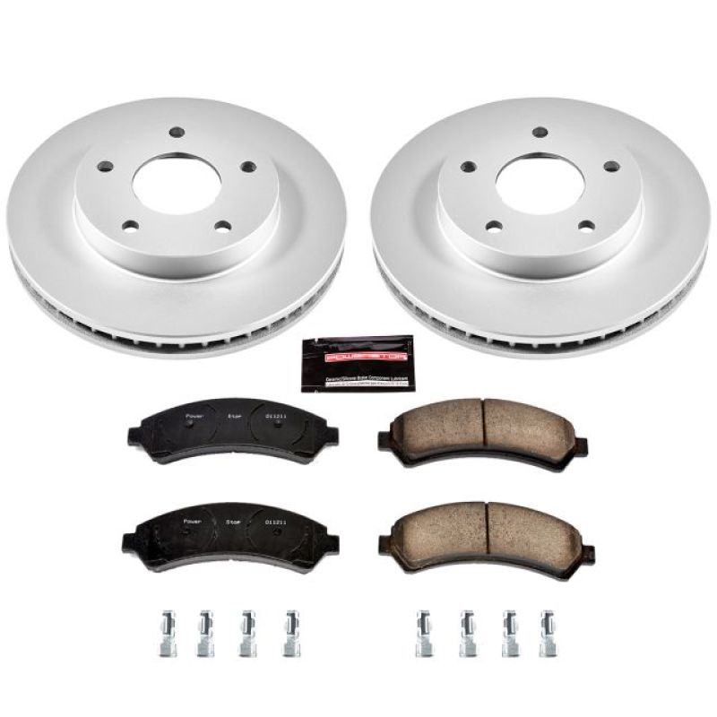 Power Stop 97-05 Chevrolet Blazer Front Z17 Evolution Geomet Coated Brake Kit Brake Kits - Performance Blank PowerStop