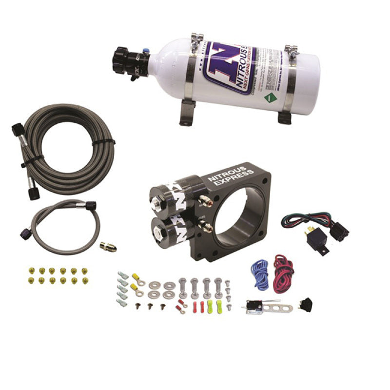 Nitrous Express 86-93 Ford Mustang GT 5.0L (Pushrod) Nitrous Plate Kit w/5lb Bottle Nitrous Systems Nitrous Express
