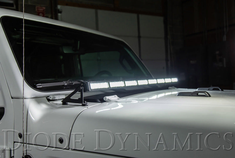 Diode Dynamics 18-21 Jeep JL Wrangler/Gladiator SS50 Hood LED Light Bar Kit - White Combo Light Bars & Cubes Diode Dynamics