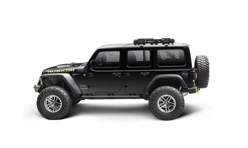Bushwacker 18-21 Jeep Wrangler JL (2-Door & 4-Door) Flat Style Flares 4pc - Black Fender Flares Bushwacker
