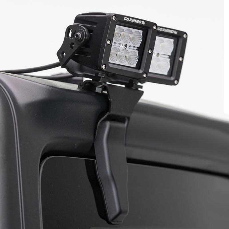 Go Rhino 18-20 Jeep Wrangler JL/JLU Light Mount - One or Two 3in Cubes Light Mounts Go Rhino