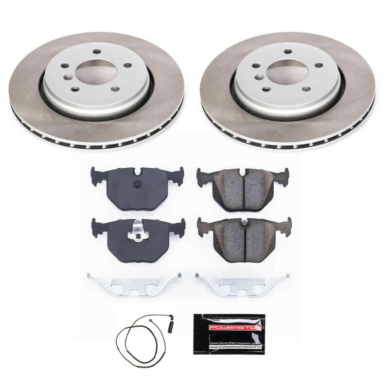 Power Stop 01-05 BMW 330xi Rear Semi-Coated Rotor Kit Brake Kits - Performance Blank PowerStop