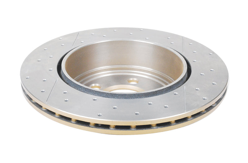 DBA 05-09 Chrysler 300 C Rear Gold Cross Drilled & Slotted KP Street Series Rotor Brake Rotors - Slot & Drilled DBA