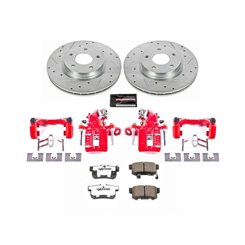 Power Stop 16-18 Acura ILX Rear Z26 Street Warrior Brake Kit w/Calipers Brake Kits - Performance D&S PowerStop