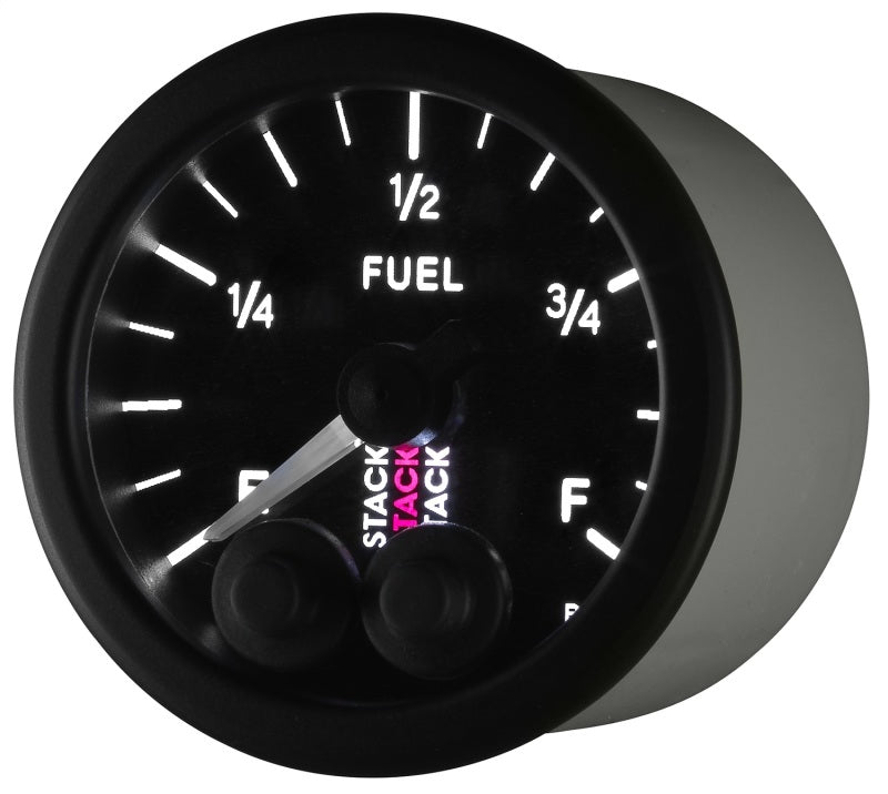 Autometer Stack 52mm 0-280 Ohm Programmable Pro-Control Fuel Level Gauge - Black Gauges AutoMeter