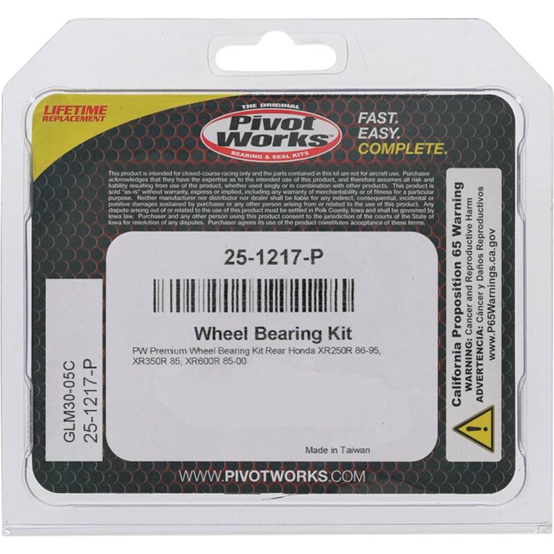 Pivot Works Honda Wheel Bearing Kit Premium Bearings Control Arms Pivot Works