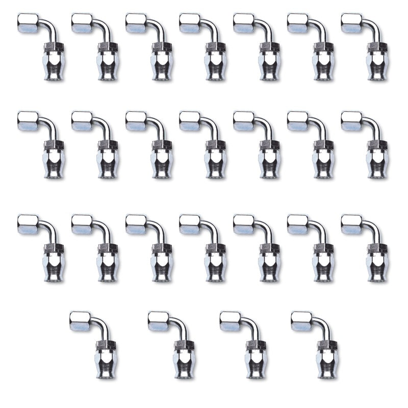Russell Performance -6 AN Endura Pwerflex Power Steering 90 Degree Hose Ends(25 pcs.) Fittings Russell