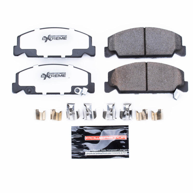 Power Stop 90-00 Honda Civic Front Z26 Extreme Street Brake Pads w/Hardware Brake Pads - Performance PowerStop