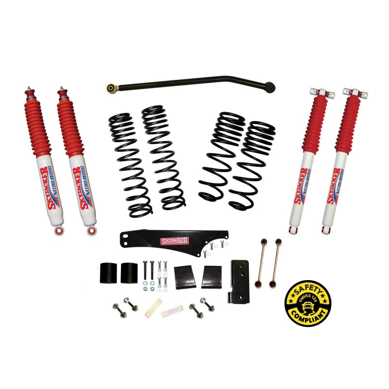 Skyjacker 07-18 Jeep Wrangler JK 2 Door 2WD/4WD Long Travel 3.5in-4in Lift Kit w/Nitro Shocks Lift Kits Skyjacker