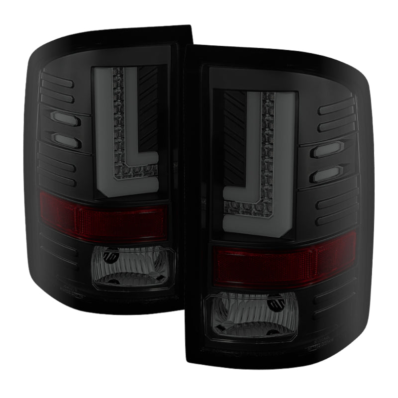 Spyder GMC Sierra 14-16 LED Tail Lights Black Smoke ALT-YD-GS14-LBLED-BSM Tail Lights SPYDER