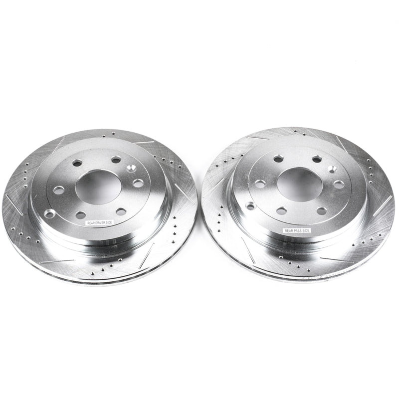 Power Stop 08-17 Buick Enclave Rear Evolution Drilled & Slotted Rotors - Pair Brake Rotors - Slot & Drilled PowerStop