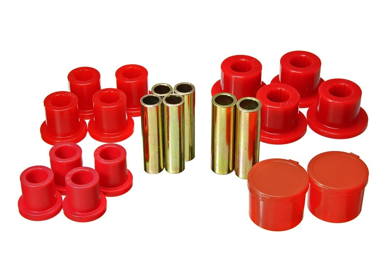 Energy Suspension 98-11 Ford Ranger 2/4WD Rear Leaf Spring Bushing Set - Red Bushing Kits Energy Suspension