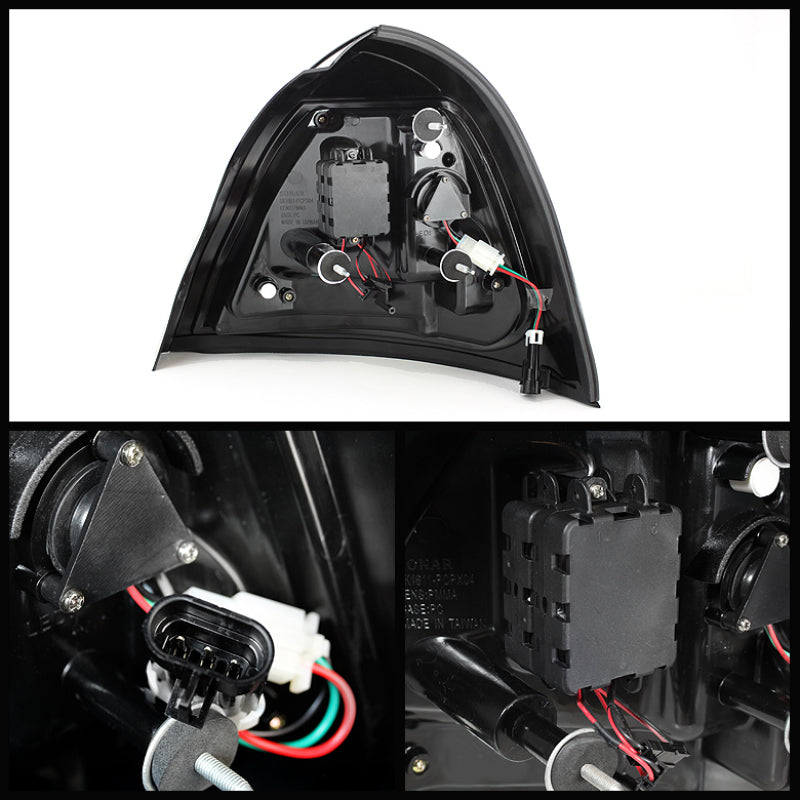 Spyder Pontiac Grand Prix 04-08 Light Bar LED Tail Light Black ALT-YD-PGP04-LED-BK Tail Lights SPYDER