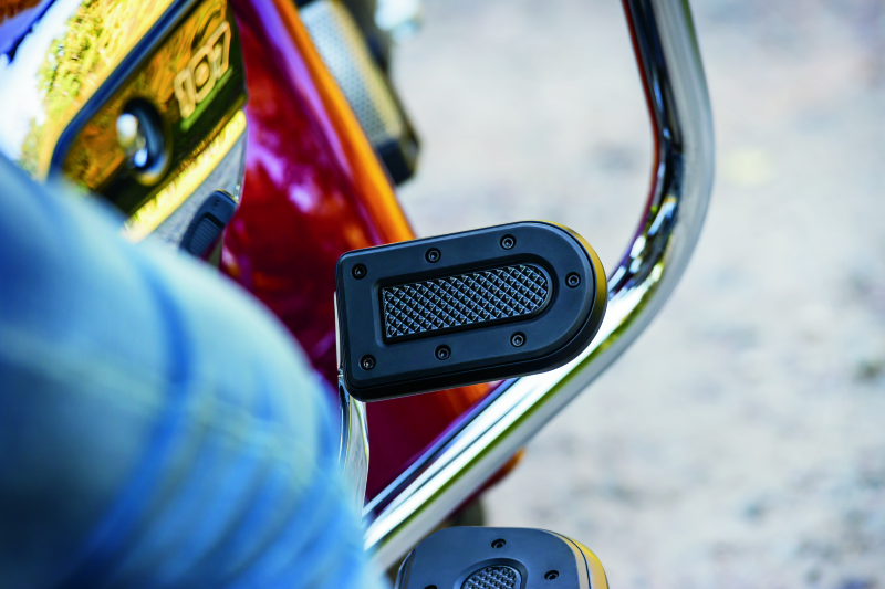 Kuryakyn Heavy Industry Brake Pedal Satin Black Pedals Kuryakyn