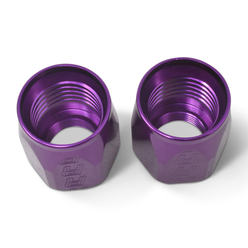Russell Performance 2-Piece -10 AN Anodized Full Flow Swivel Hose End Sockets (Qty 2) - Purple Fittings Russell