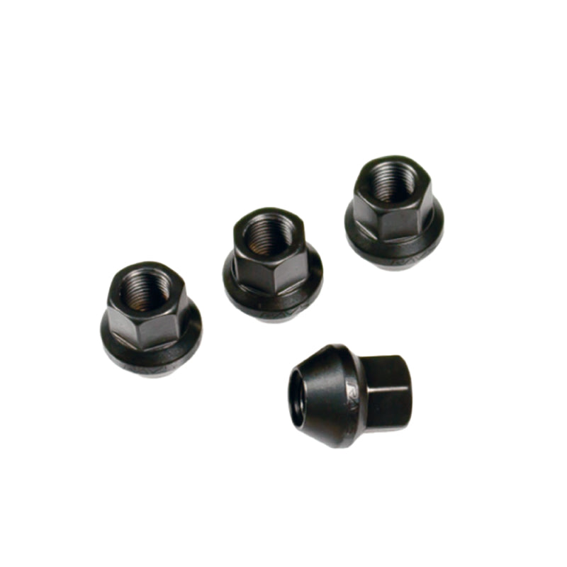 Rays 17 Hex Racing Nut L25 Short Type 12x1.25 - Black (4 Pieces) Lug Nuts Rays