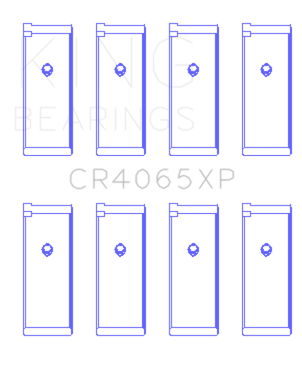 King Engine Bearings Nissan KA-24DE (Size 0.50 Oversized) Performance Rod Bearing Set Bearings King Engine Bearings