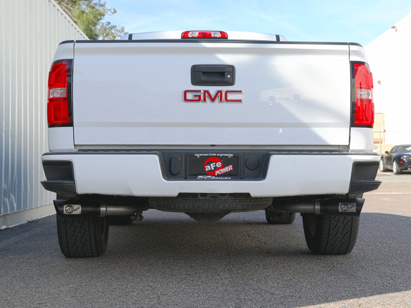 aFe Gemini XV 3in 304 SS Cat-Back Exhaust w/ Cutout 09-18 GM Trucks 4.3L/4.8L/5.3L w/ Black Tips Catback aFe