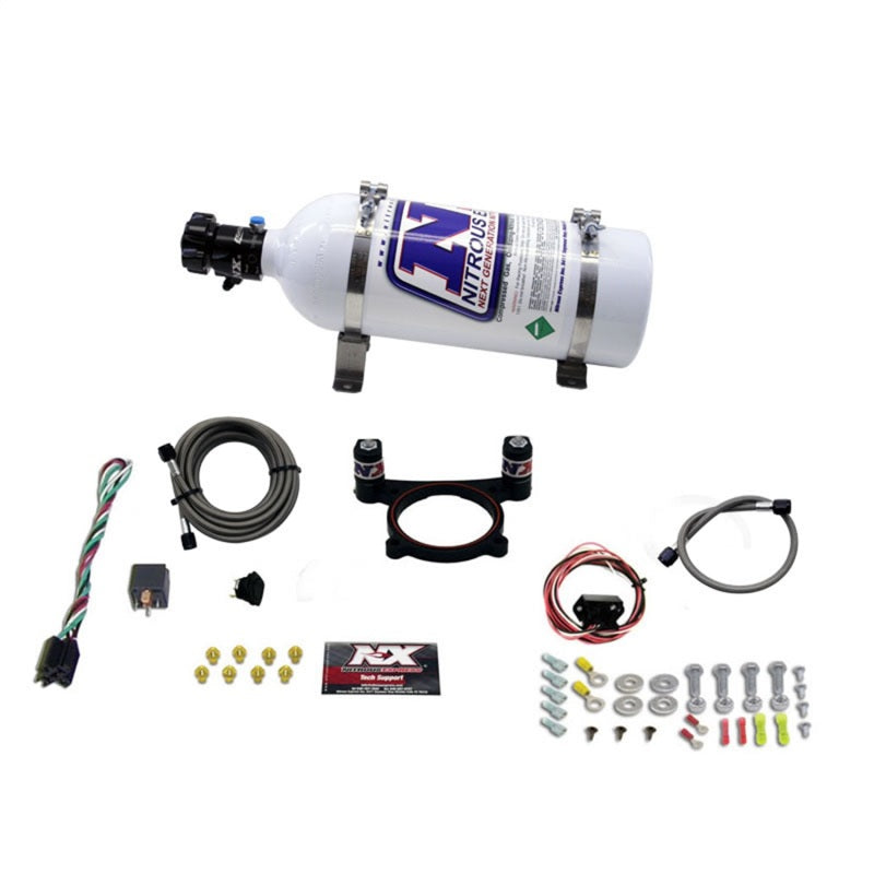 Nitrous Express 11-15 Ford Mustang GT 5.0L Coyote 4 Valve Nitrous Plate Kit (50-200HP) w/5lb Bottle Nitrous Systems Nitrous Express