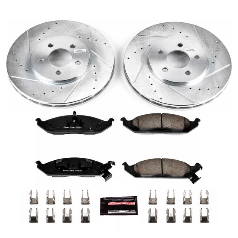 Power Stop 95-00 Chrysler Cirrus Front Z23 Evolution Sport Brake Kit Brake Kits - Performance D&S PowerStop