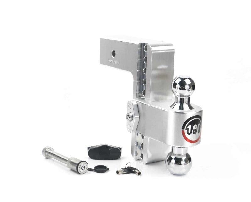 Weigh Safe 180 Hitch 8in Drop Hitch & 3in Shank (10K/21K GTWR) w/WS05 - Aluminum Hitch Ball Mounts Weigh Safe