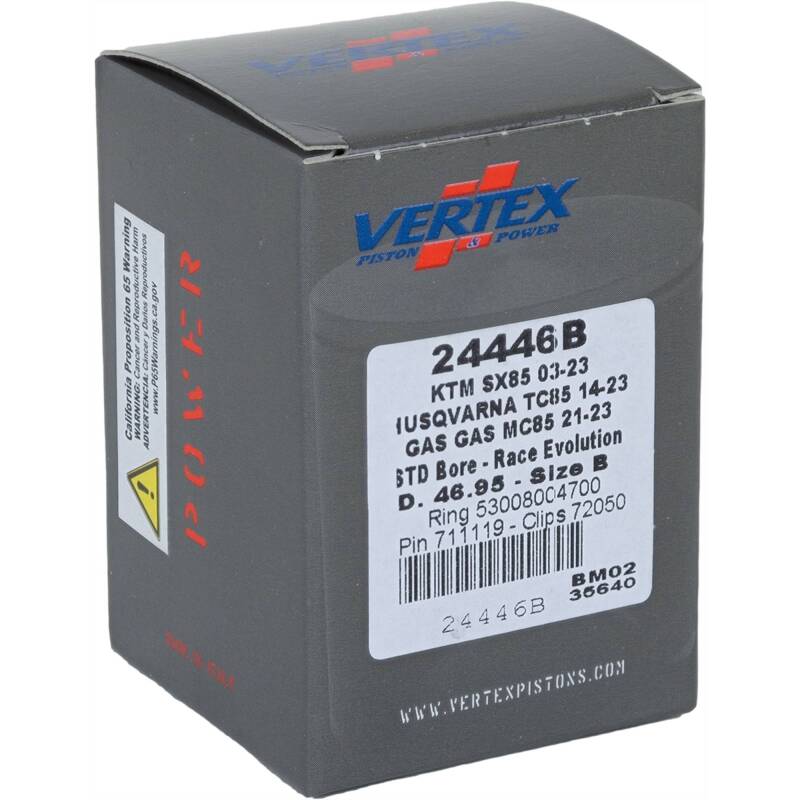 Vertex Piston 03-24 KTM 85 SX 85cc Cast Race Evolution Piston Kit Piston Sets - Powersports Vertex Pistons