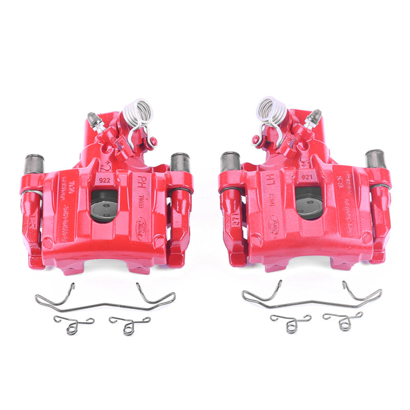 Power Stop 12-17 Ford Focus Rear Red Calipers w/Brackets - Pair Brake Calipers - Perf PowerStop