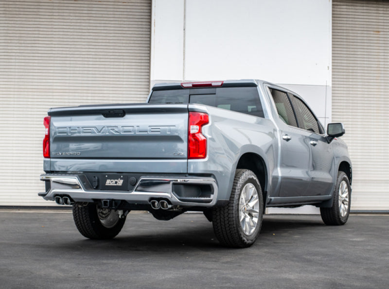 Borla 2019 Chevrolet Silverado 1500 6.2 w/ 147in WB 2.75in S-Type Catback Exhaust - Quad Square Tips Catback Borla