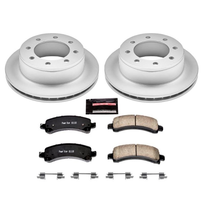 Power Stop 06-17 Chevrolet Express 2500 Rear Z17 Evolution Geomet Coated Brake Kit Brake Kits - Performance Blank PowerStop