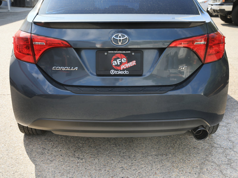 aFe 14-19 Toyota Corolla 1.8L Takeda 2.5in 304SS Axle-Back Exhaust w/ Black Tip Axle Back aFe