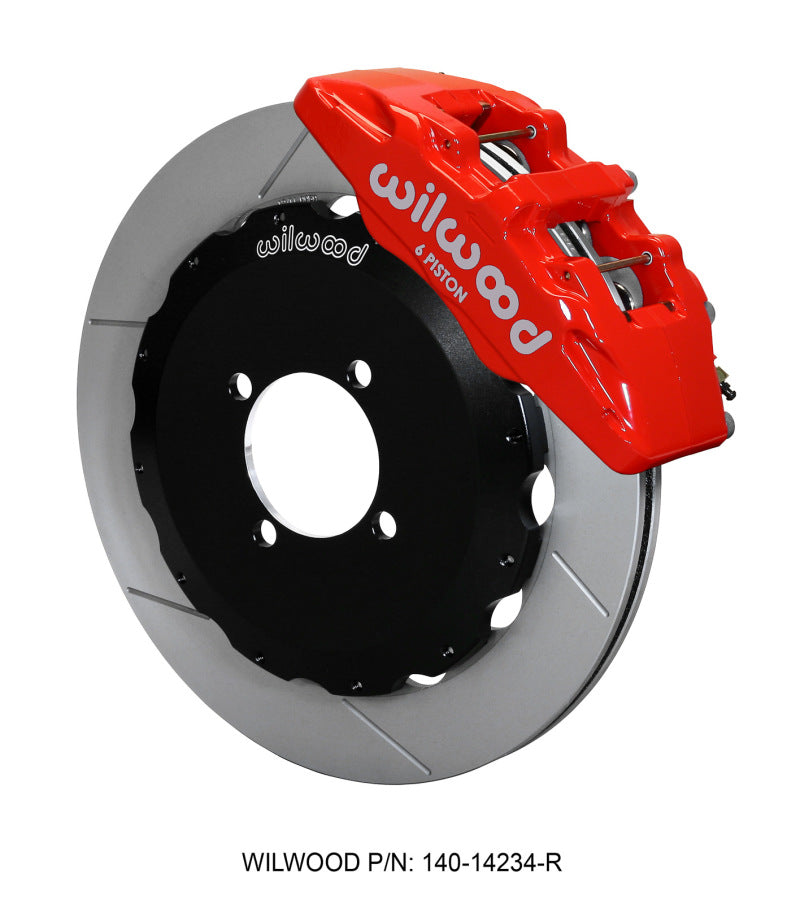 Wilwood Dynapro 6 Front Hat Kit 12.88in Red 2016-Up Mazda MX5 Miata w/ Lines Big Brake Kits Wilwood