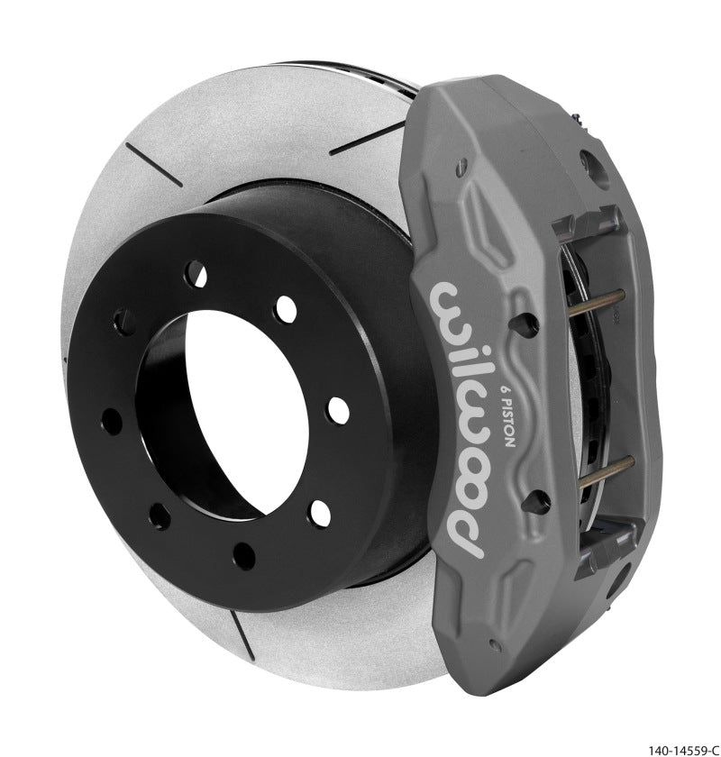Wilwood TX6R Rear Kit 15.50in Gray Hard Anodize w/ Lines 13-17 Ford F250/F350 4WD Big Brake Kits Wilwood