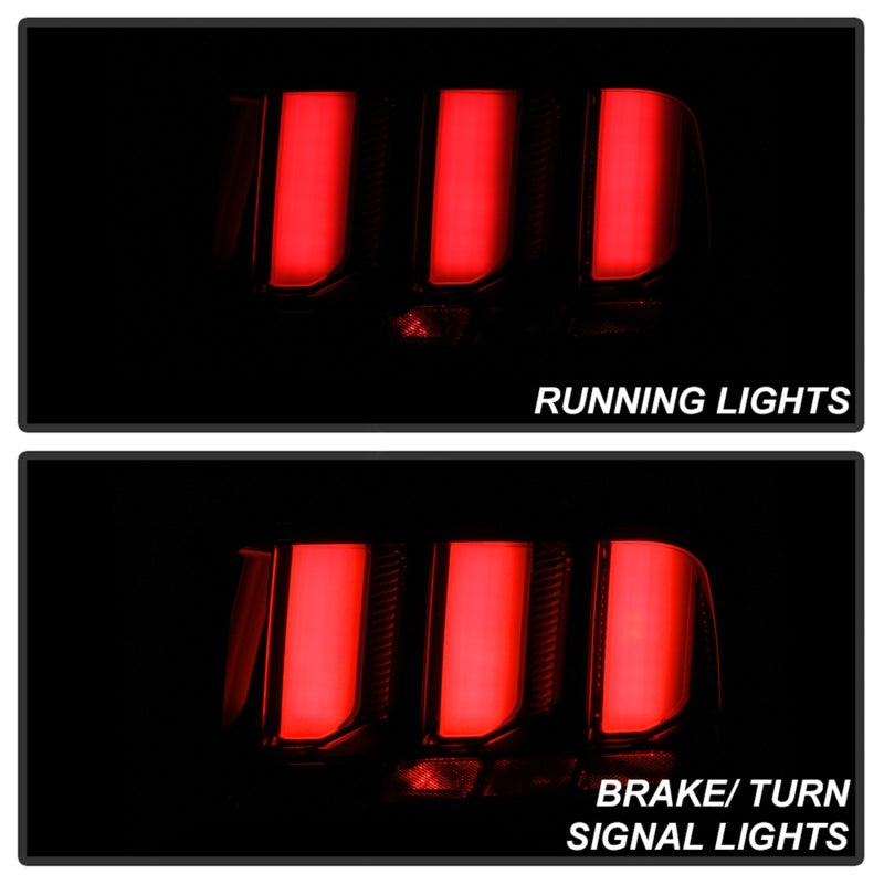 Spyder 05-09 Ford Mustang (White Light Bar) LED Tail Lights - Smoke ALT-YD-FM05V3-LED-SM Tail Lights SPYDER