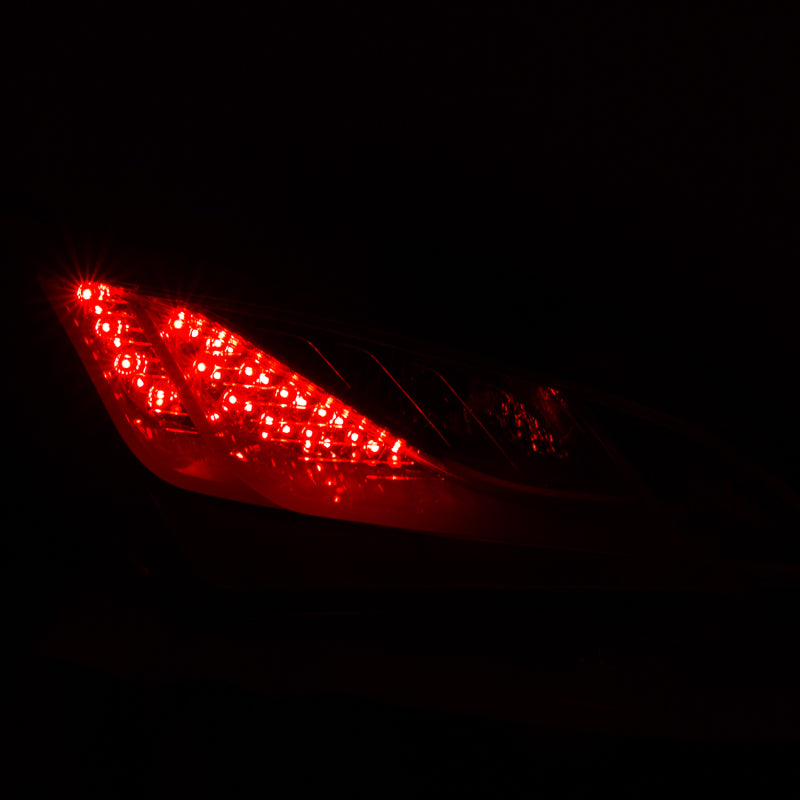 ANZO 2010-2013 Hyundai Genesis LED Taillights Red/Clear Tail Lights ANZO