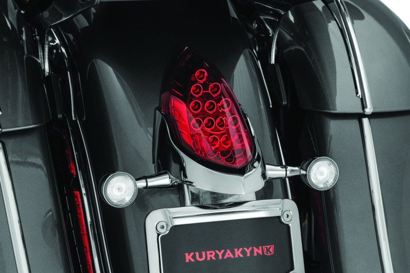 Kuryakyn Rear Turn Signal & License Plate Mount Indian Chrome Bolts Kuryakyn