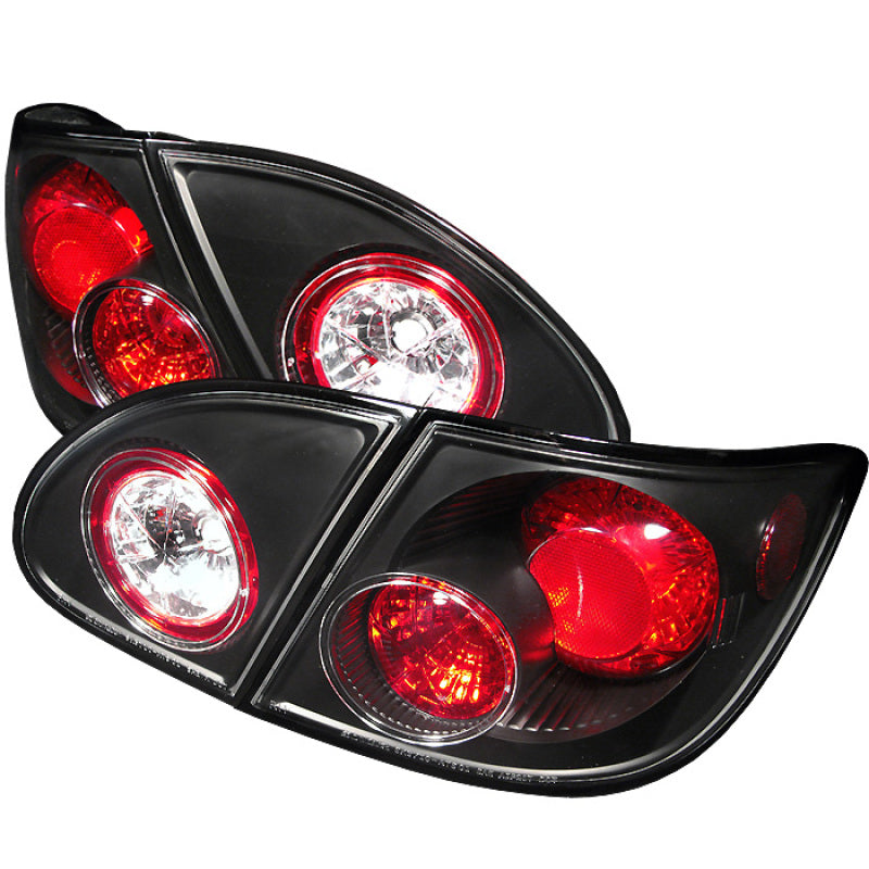 Spyder Toyota Corolla 03-08 Euro Style Tail Lights Black ALT-YD-TC03-BK Tail Lights SPYDER