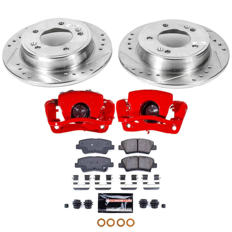 Power Stop 14-16 Kia Soul Rear Z23 Evolution Kit w/Calipers Brake Kits - Performance D&S PowerStop