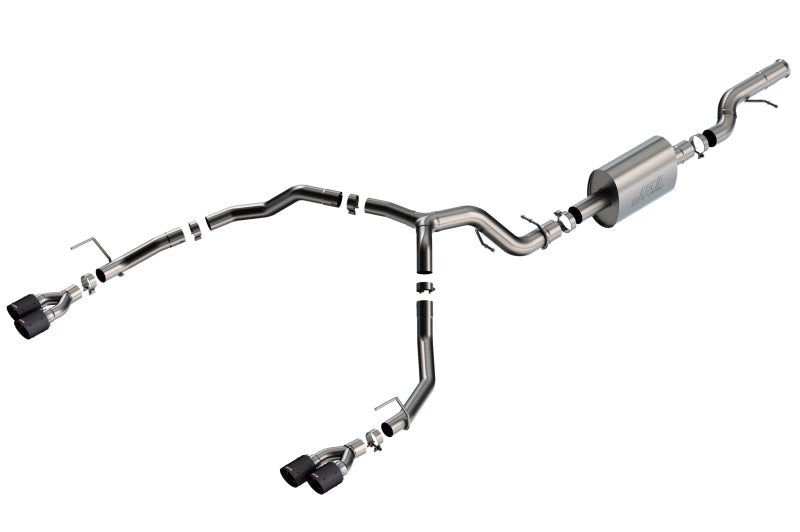 Borla 21-22 Chevrolet Tahoe 6.2L V8 2/4WD 4DR T-304 SS S-Type Cat-Back Exhaust w/ Carbon Fiber Tips Catback Borla