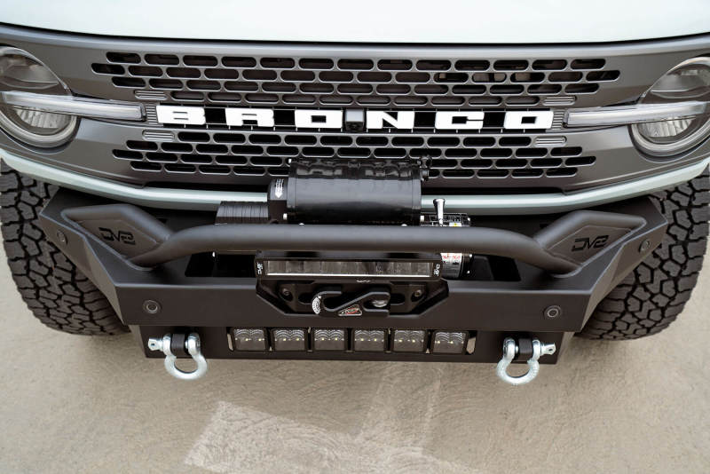 DV8 Offroad 2021+ Ford Bronco Modular Front Bumper Winch Capable w/ Auxiliary Light Mounts Bumpers - Steel DV8 Offroad